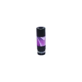Black Acrylic Inlay Mouthpiece purple white