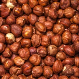 close up image of hazelnuts