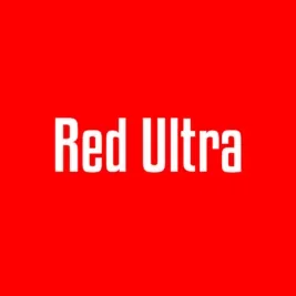 "Red Ultra" on a red background.