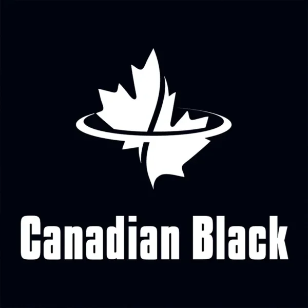 Canada Vapes logo with text saying "Canadian black".