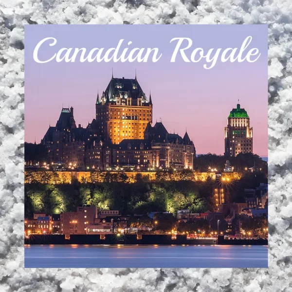 Image of Ottawa with the words "Canadian Royale" superimposed. Salt border on the image.