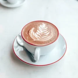 cup of mocha with latte art