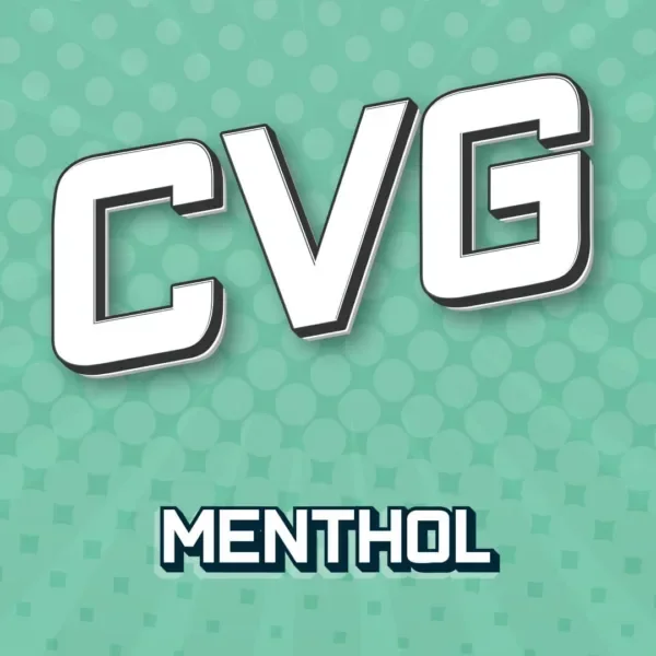 "CVG Menthol" words on a green background.