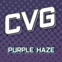 "CVG Purple Haze" words on a purple background.