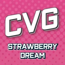 "CVG Strawberry Dream" words on a pink background.