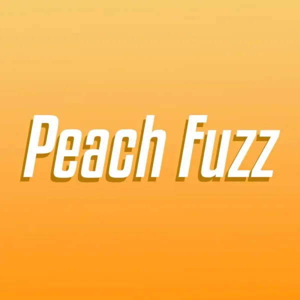 Peach Fuzz with coloured background