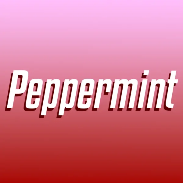 Peppermint with coloured background