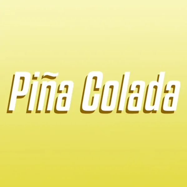 Piña Colada with coloured background