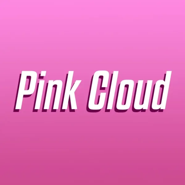 Pink Cloud over a coloured background
