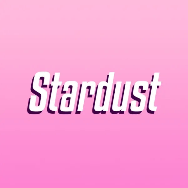 Stardust over pink background