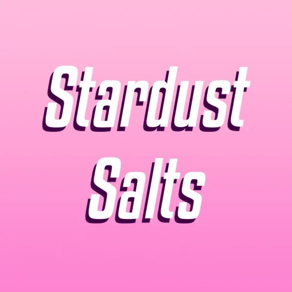 Stardust Salts over pink background
