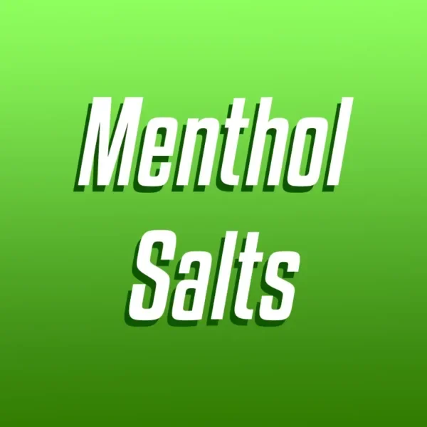 Menthol salts over green background